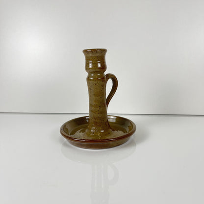 Bougeoir à main en grès