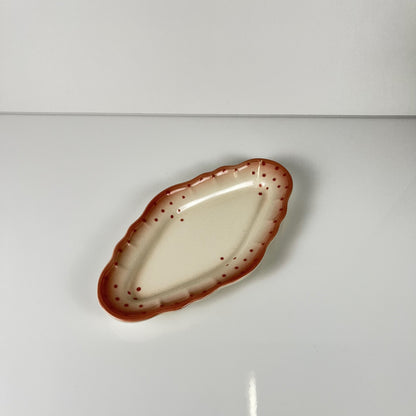 Petit plat Salins les bains rose, avant 1970