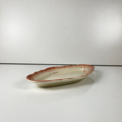 Petit plat Salins les bains rose, avant 1970