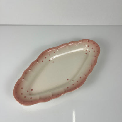 Petit plat Salins les bains rose, avant 1970