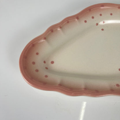 Petit plat Salins les bains rose, avant 1970