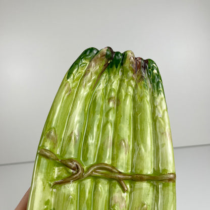 Italian Asparagus Platter in Majolica, 1980