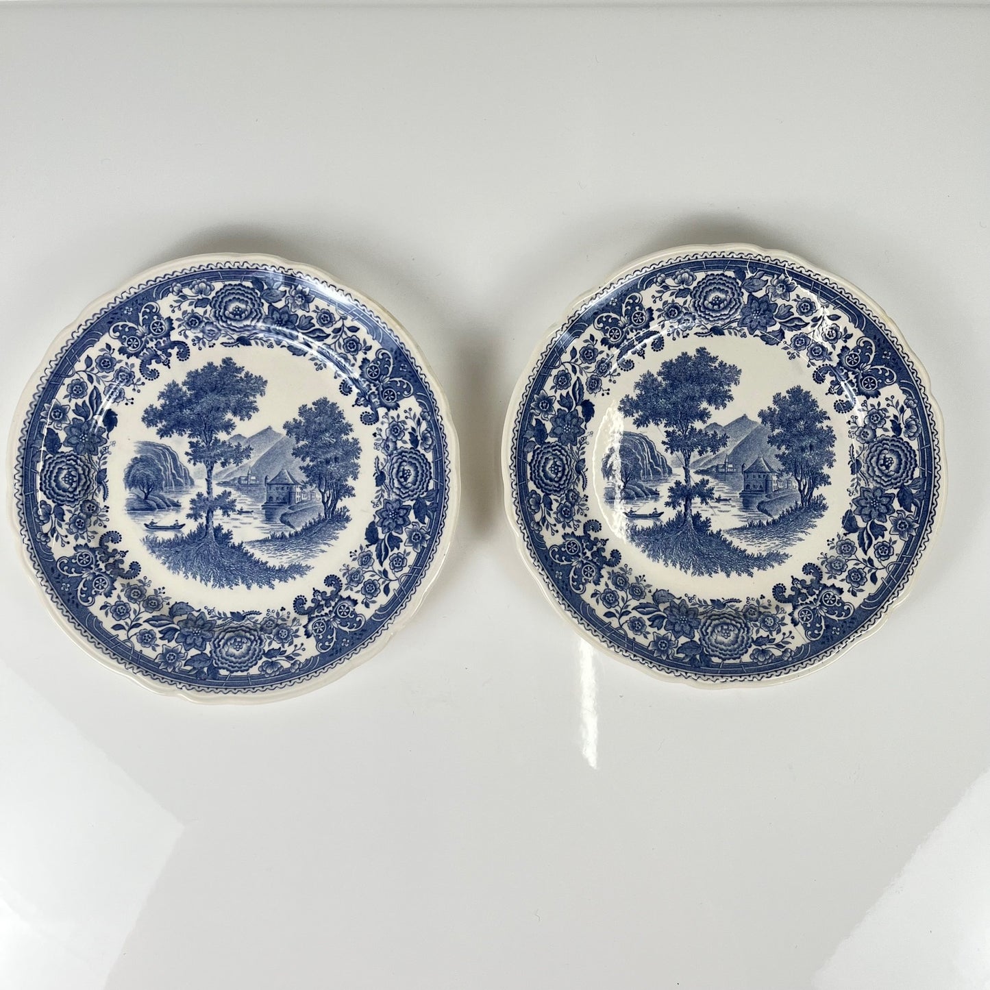Set de 2 assiettes à dessert Villeroy & Boch "Burgenland" ,bleu