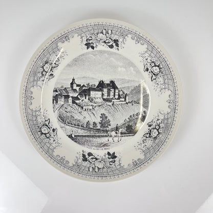 Plat Villeroy & Boch  "Wiltz, luxembourg", gris