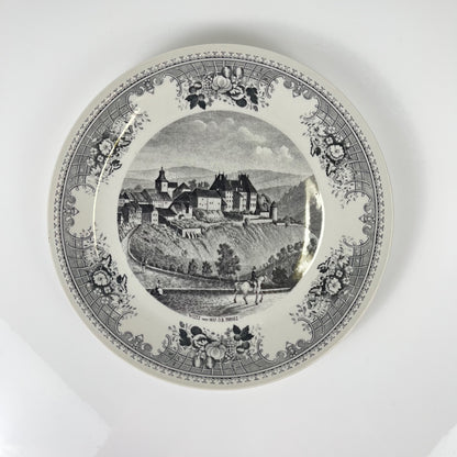 Plat Villeroy & Boch  "Wiltz, luxembourg", gris