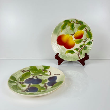 Set de 2 assiettes Barbotine St clement Fruit