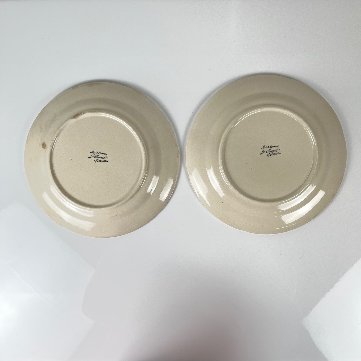 Set de 2 assiettes Barbotine St clement Fruit