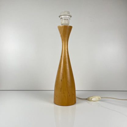 Pied de Lampe Lans en bois tourné, IKEA, 1990