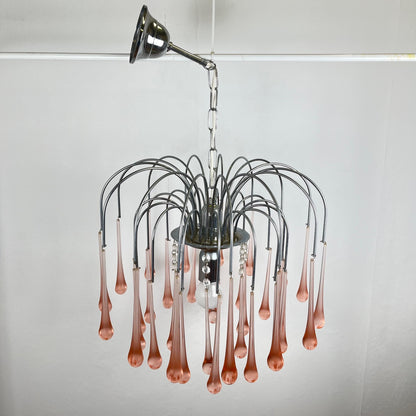 Lustre vintage en verre soufflé de Murano – Italie, années 1970