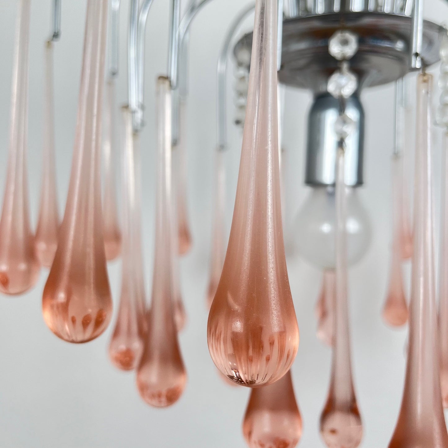 Lustre vintage en verre soufflé de Murano – Italie, années 1970