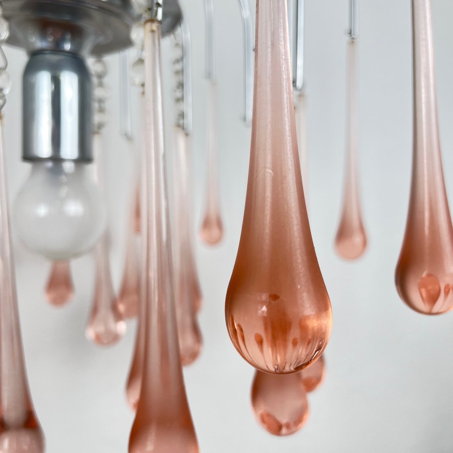 Lustre vintage en verre soufflé de Murano – Italie, années 1970