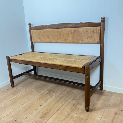 Provençal bench with backrest and integrated storage, 1960