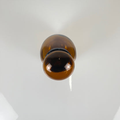 Pot de conservation en verre fumé brun, Lever, belgique