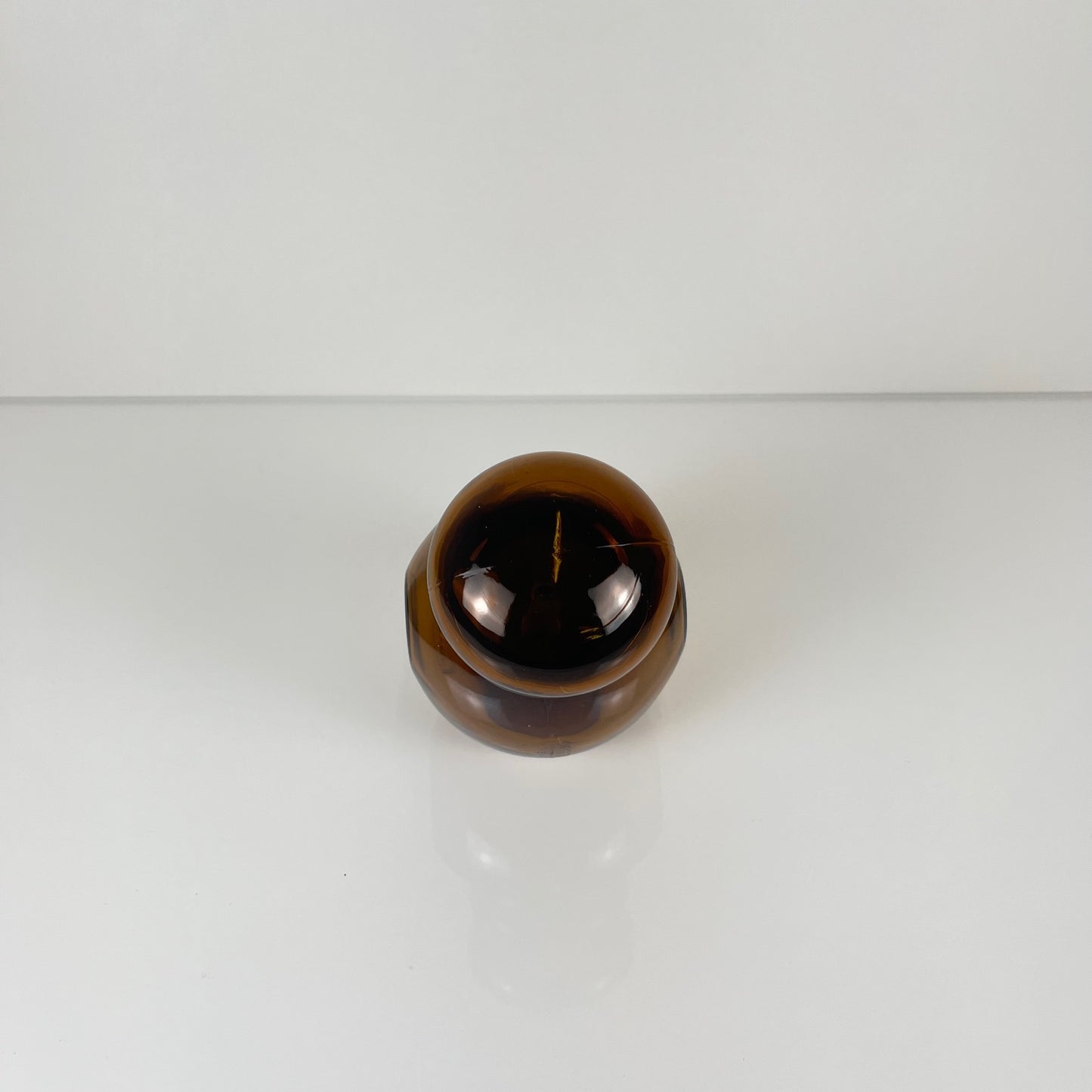 Pot de conservation en verre fumé brun, Lever, belgique