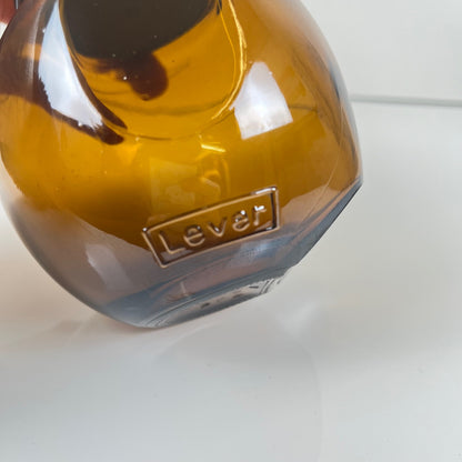 Pot de conservation en verre fumé brun, Lever, belgique