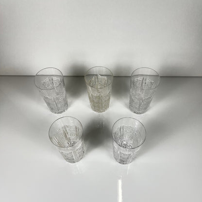 Set de 5 verres Highball en cristal taillé de bohème , République tchèque