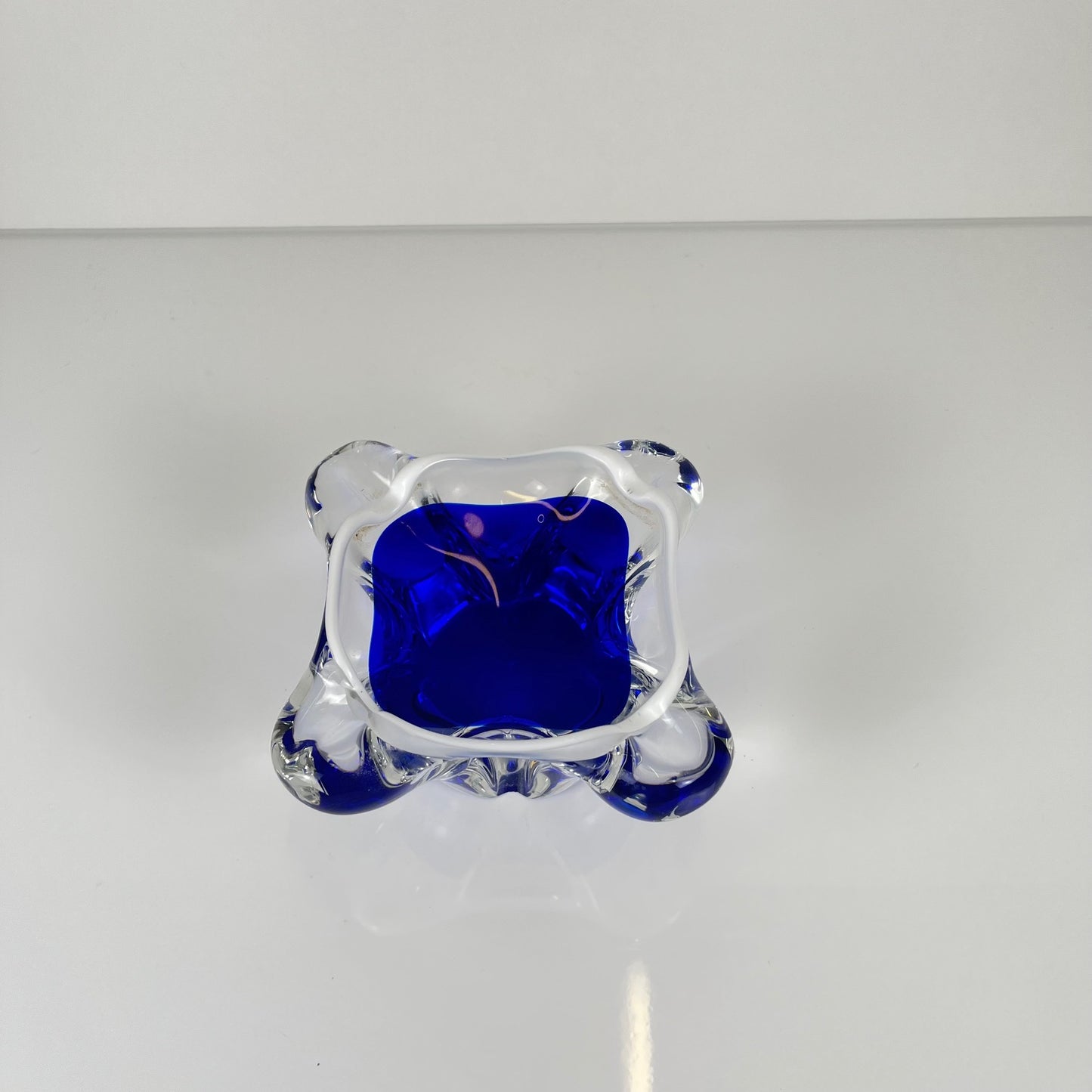 Cendrier en verre soufflé , style Murano , 1970