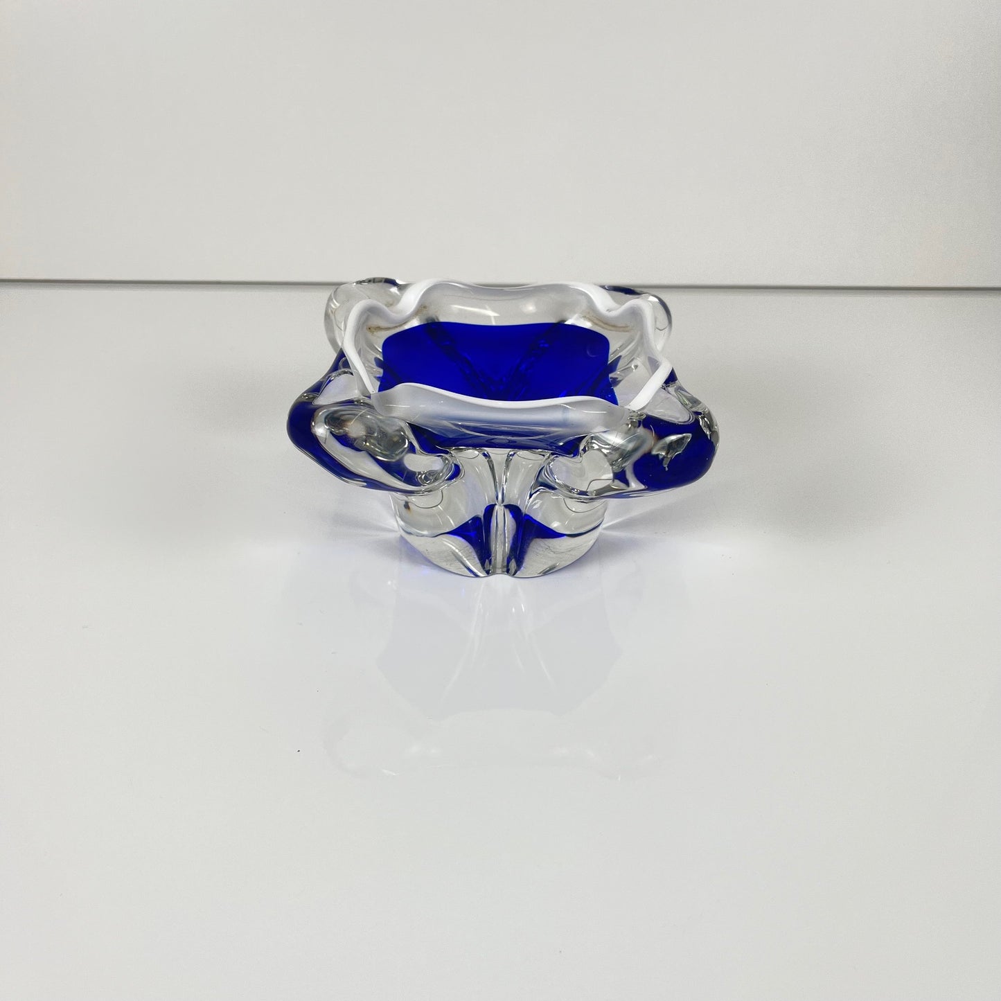 Cendrier en verre soufflé , style Murano , 1970