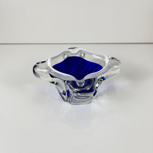 Cendrier en verre soufflé , style Murano , 1970