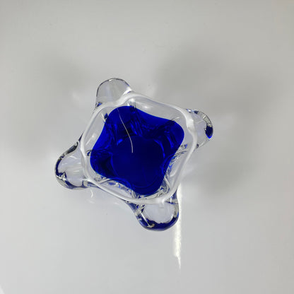 Cendrier en verre soufflé , style Murano , 1970