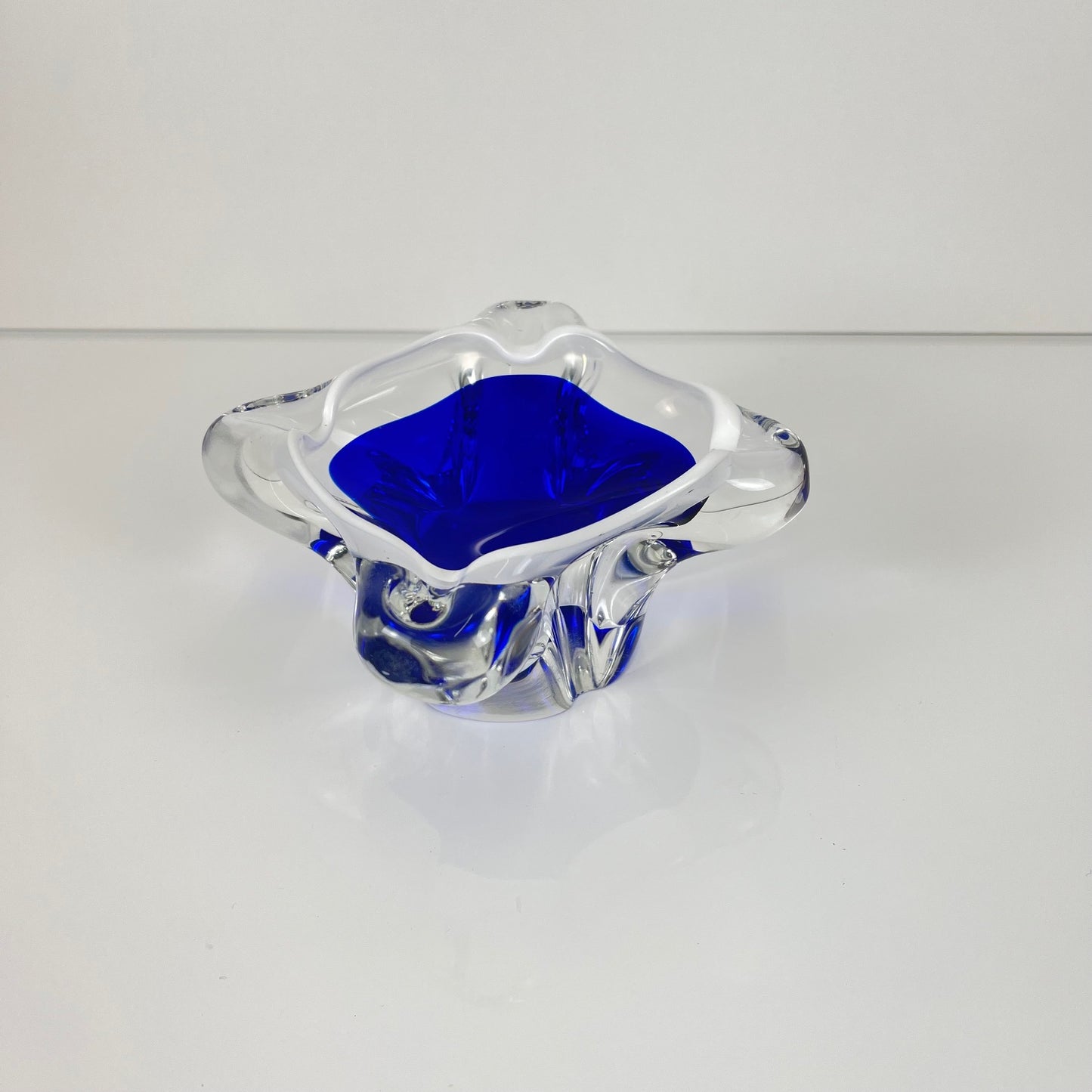 Cendrier en verre soufflé , style Murano , 1970