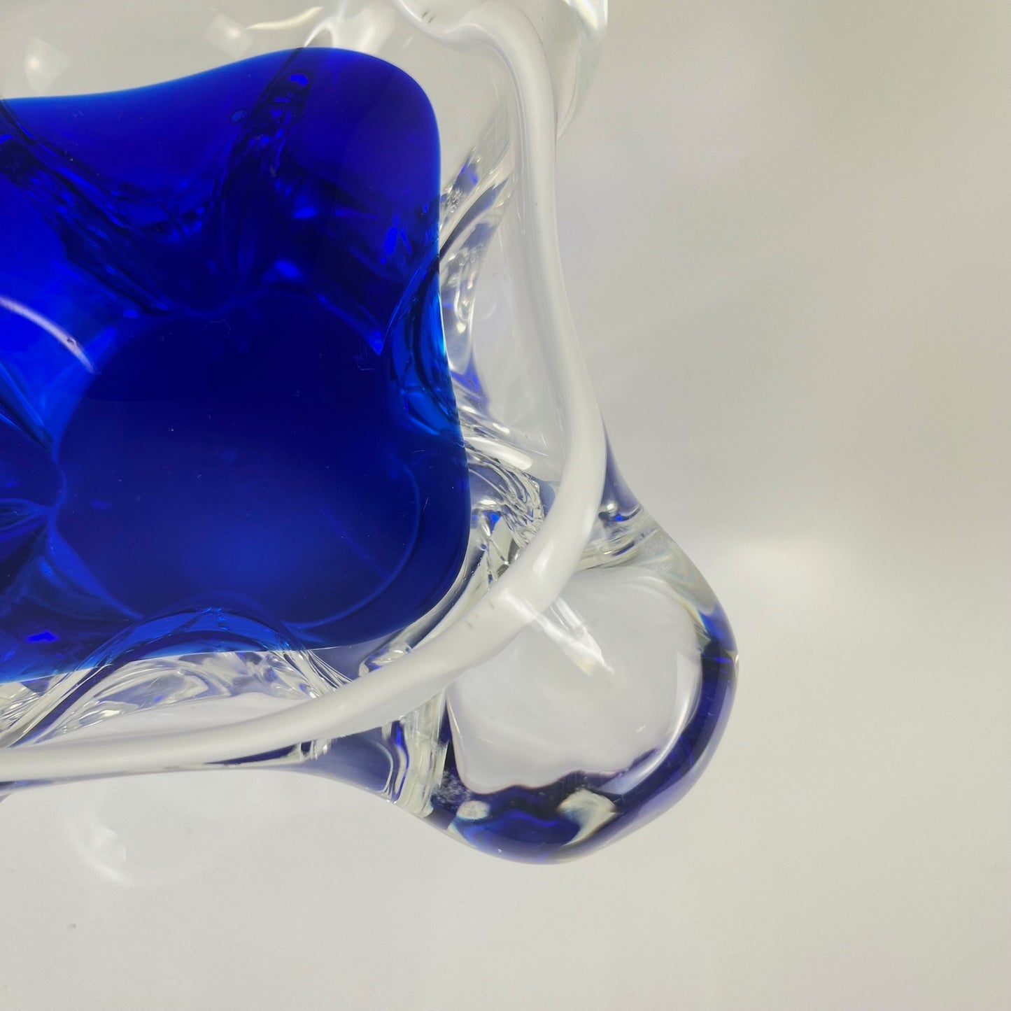 Cendrier en verre soufflé , style Murano , 1970