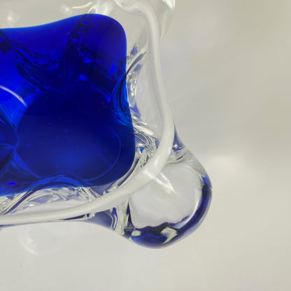 Cendrier en verre soufflé , style Murano , 1970