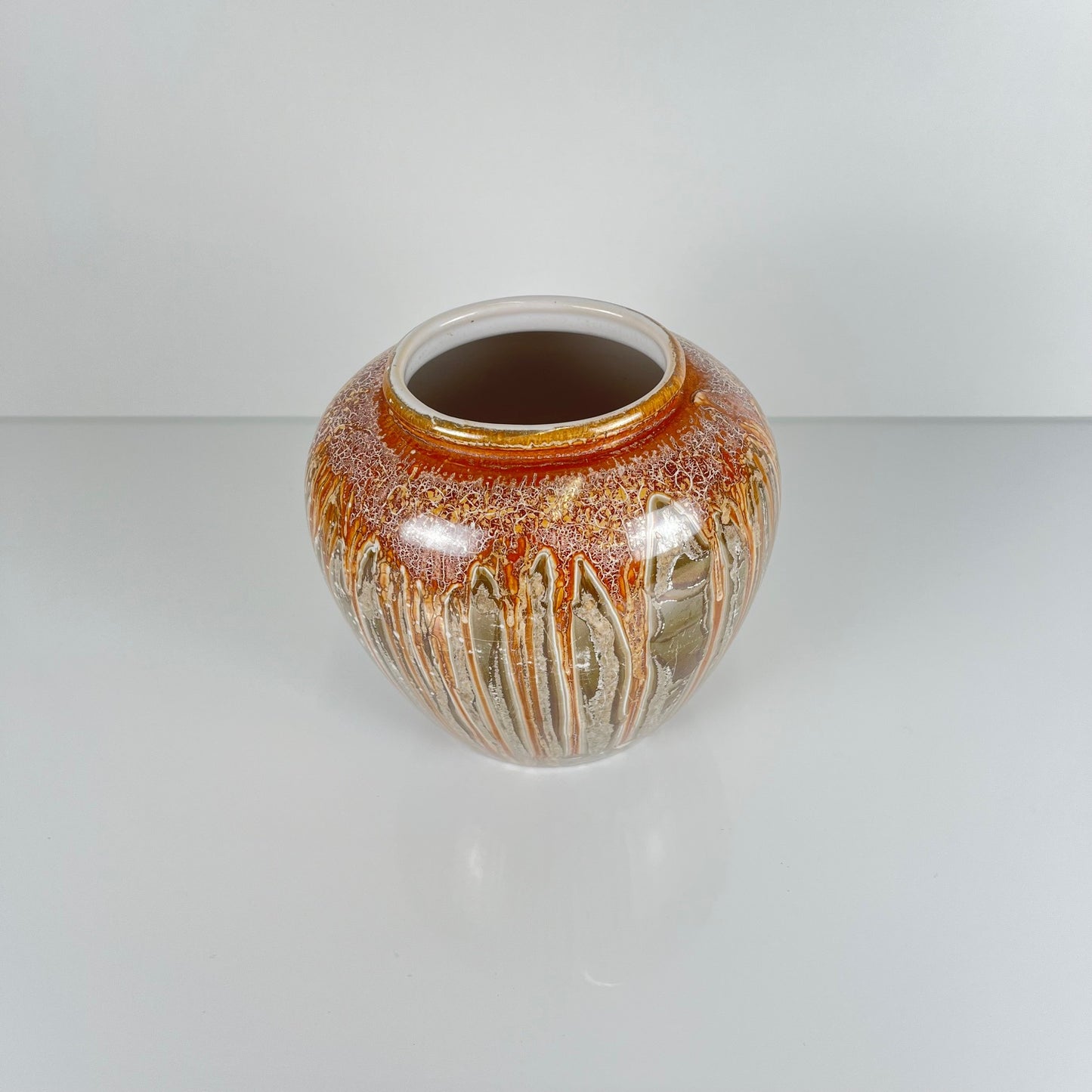 Vase West Germany en céramique glaçure imitation pierre, 1960/70