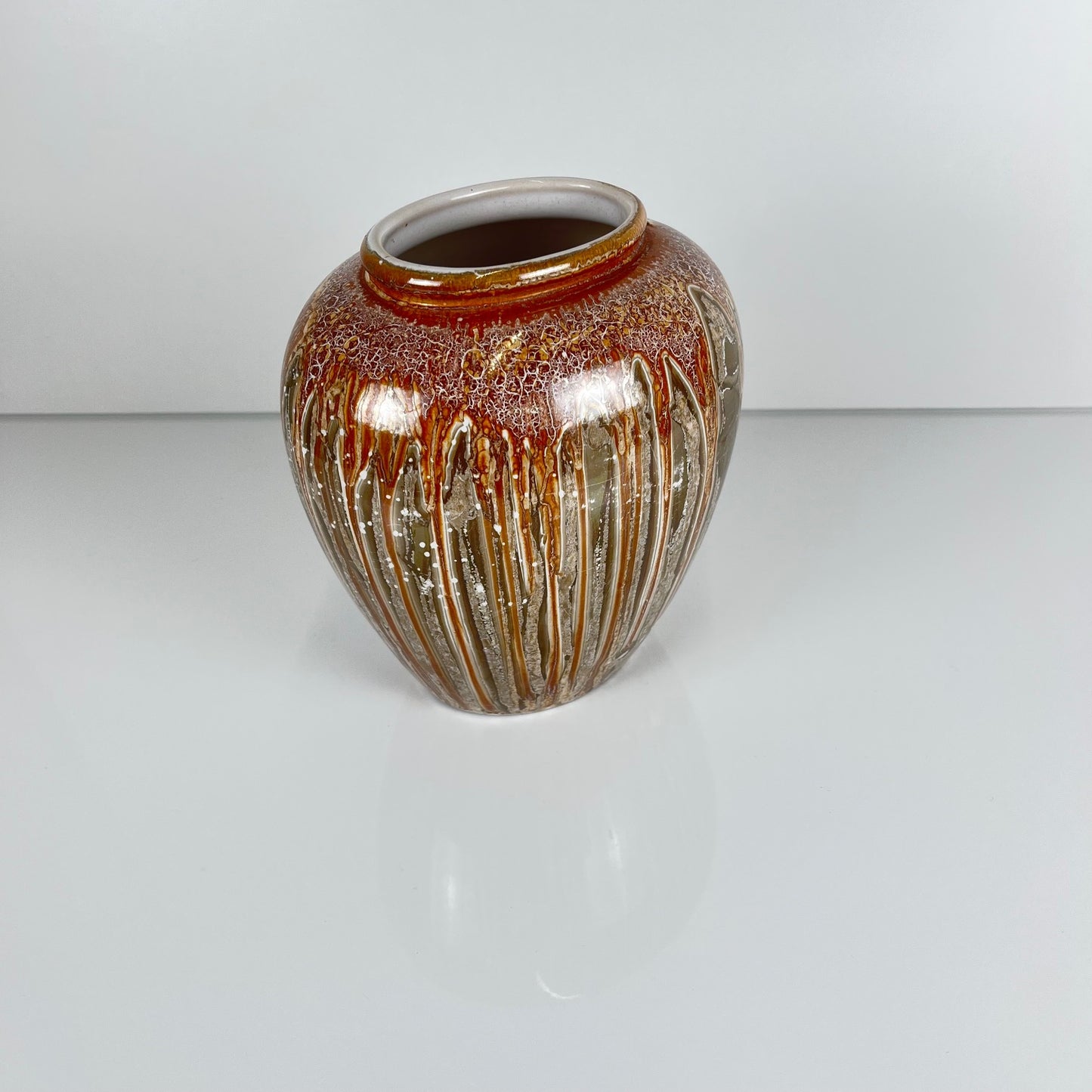 Vase West Germany en céramique glaçure imitation pierre, 1960/70