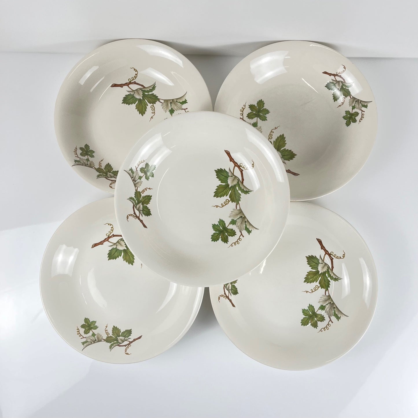 Set de 5 assiettes creuses Villeroy & Boch "vigne"