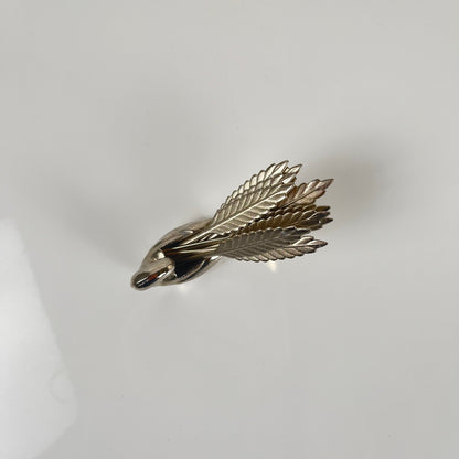 Porte pic vintage en forme de cygne, Métal argenté, 1970