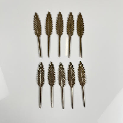 Porte pic vintage en forme de cygne, Métal argenté, 1970