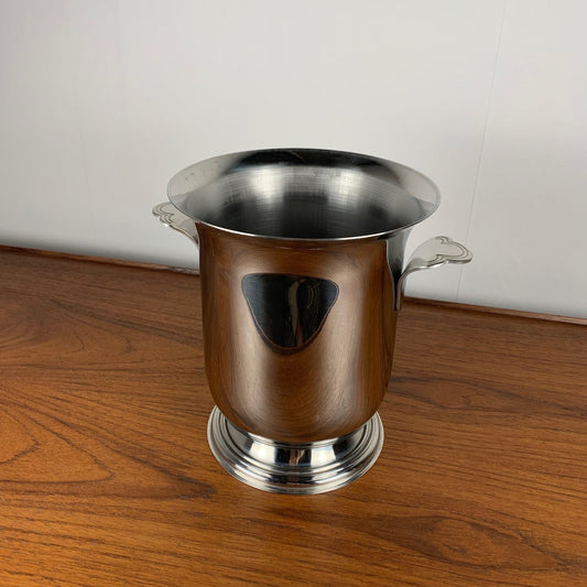 Vintage stainless steel champagne bucket, 1970