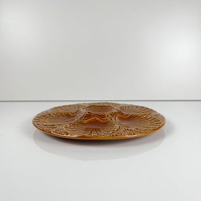 Set de 6 assiettes à huitre barbotine par Secla, Portugal