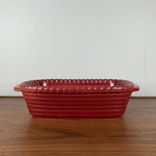 Ceramic dish, BCI, France, red