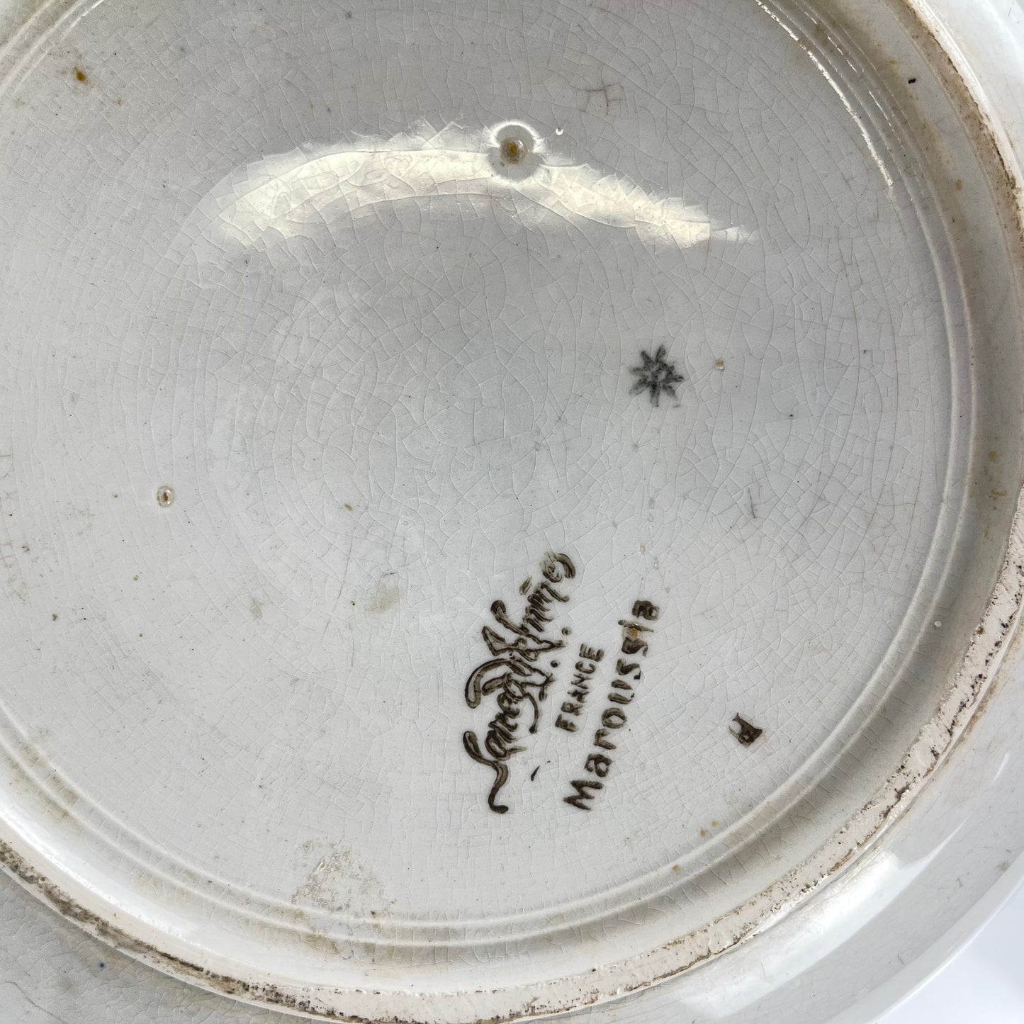 Plat / soupière Sarreguemines "Maroussia", début XXe