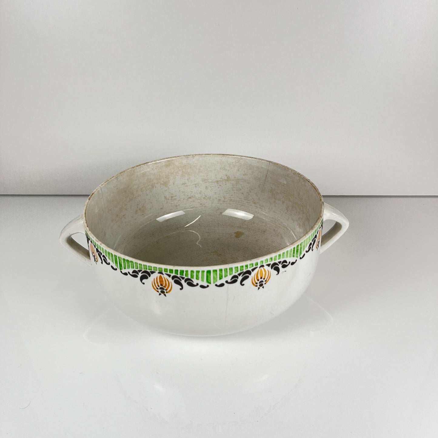 Plat / soupière Sarreguemines "Maroussia", début XXe