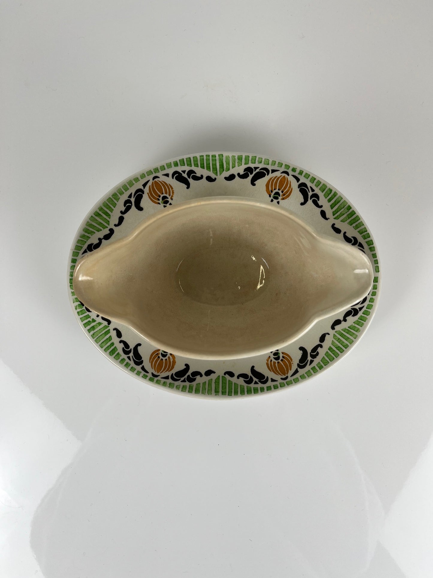 Saucière Sarreguemines "Maroussia", début XXe