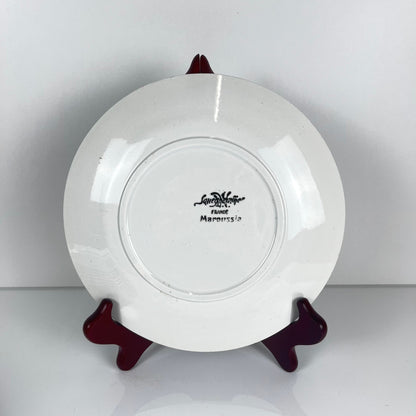 Set de 7 assiettes à dessert  Sarreguemines "Maroussia", début XXe