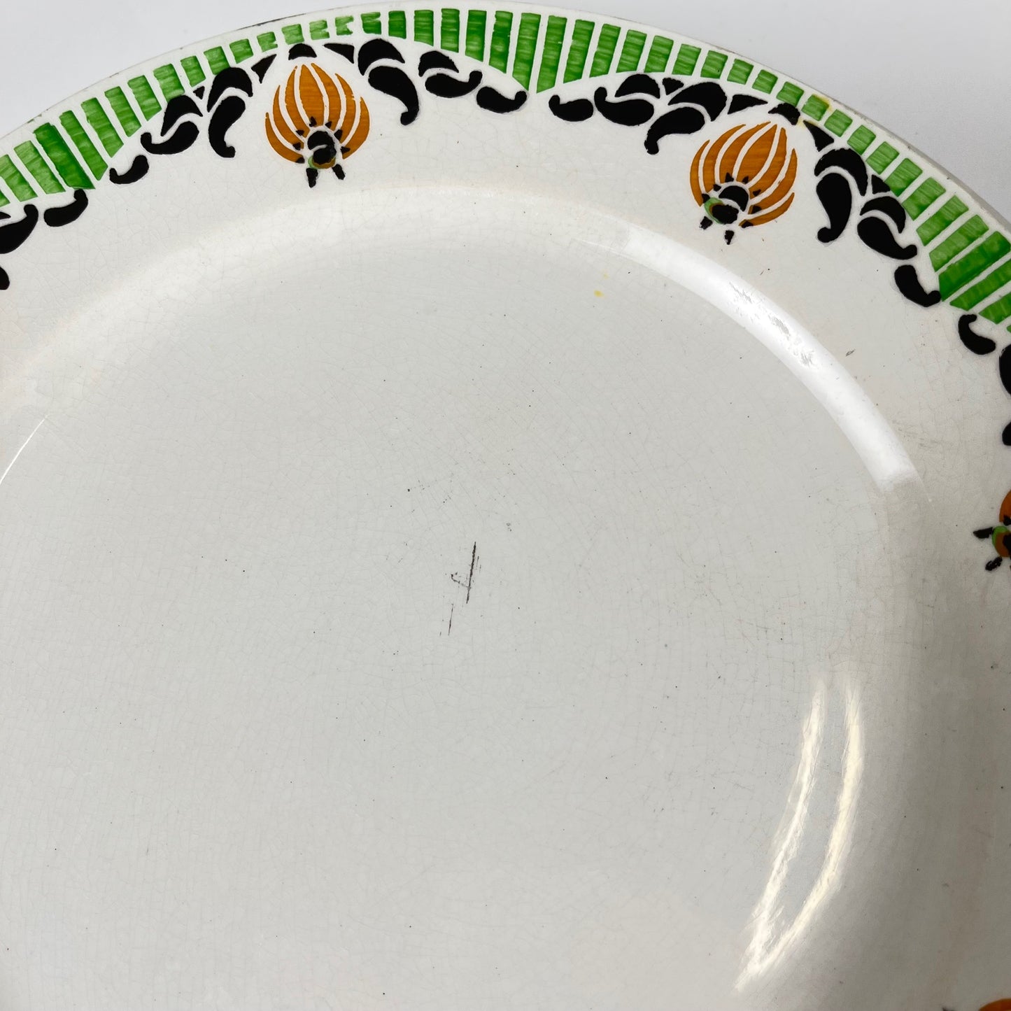 Set of 6 or 4 Sarreguemines "Maroussia" dinner plates, early 20th century