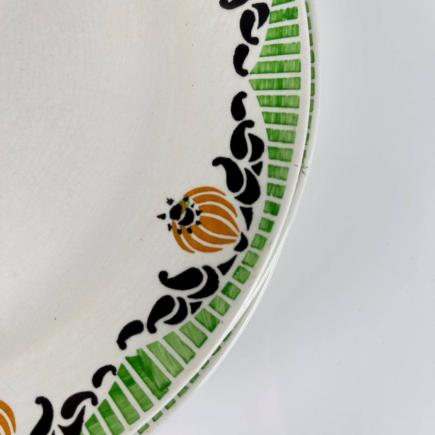 Set of 6 or 4 Sarreguemines "Maroussia" dinner plates, early 20th century