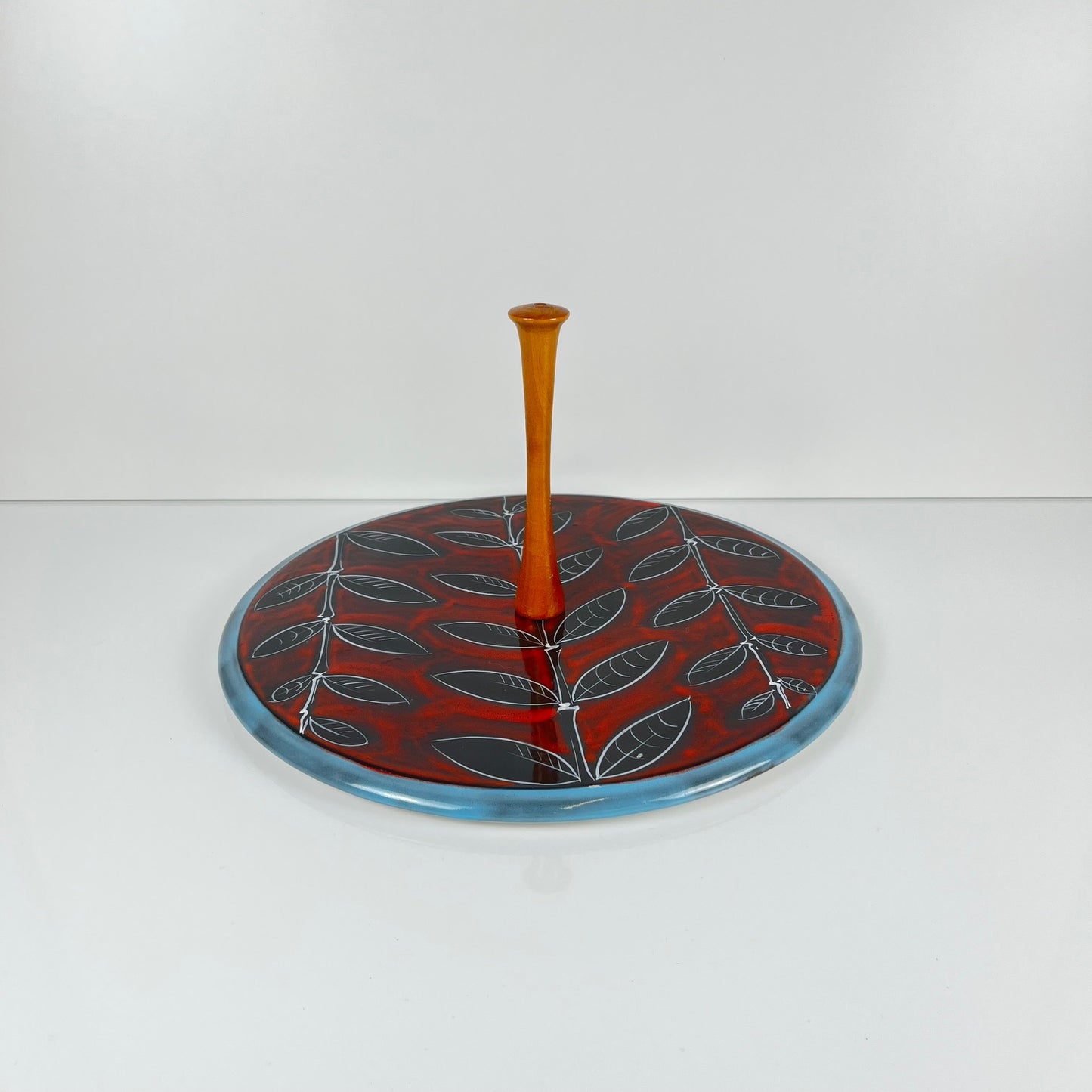 Italian ceramic tray with handle, 1960