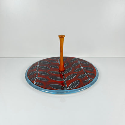 Italian ceramic tray with handle, 1960