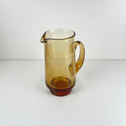 Cruche / pichet en verre soufflé ambre