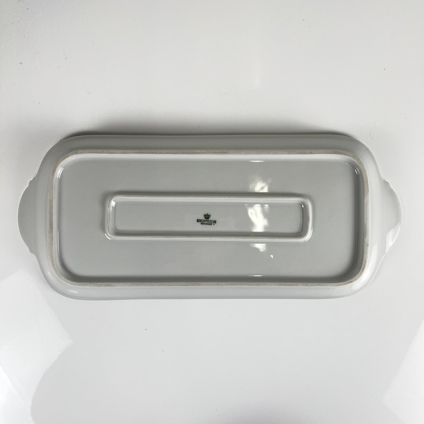 Plat à cake en porcelaine bleu , Heinrich, allemagne