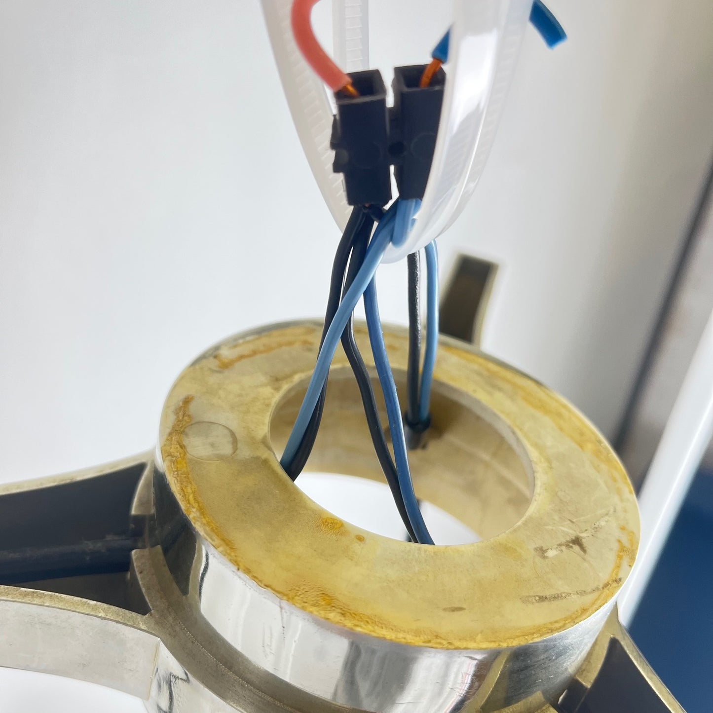 Three-light cascade pendant lamp, glass, 1970