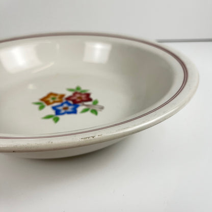 Plat rond avec rebord "La ruche", Moulins des loups, XXe