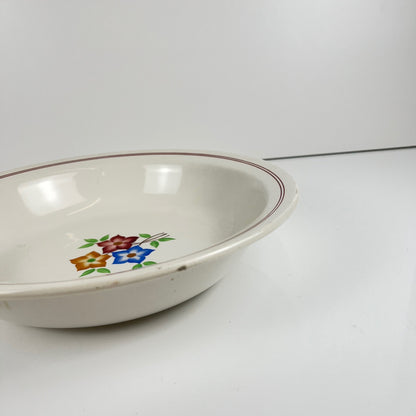 Plat rond avec rebord "La ruche", Moulins des loups, XXe