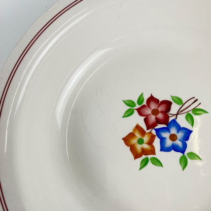 Plat rond avec rebord "La ruche", Moulins des loups, XXe