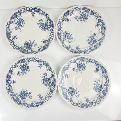 Set de 4 assiettes plates Villeroy & Boch "Valeria", bleu